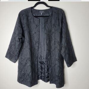 Eileen Fisher Shimmer Jacquard Textured Jacket, Size Small